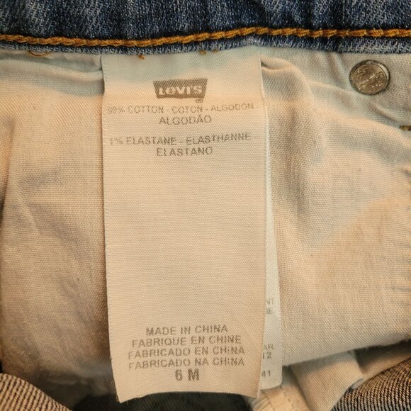 Levi's Jeans Size 6 Bootcut 515 Mid Rise Button Flaps Ripped Stretch Western - Picture 4 of 10
